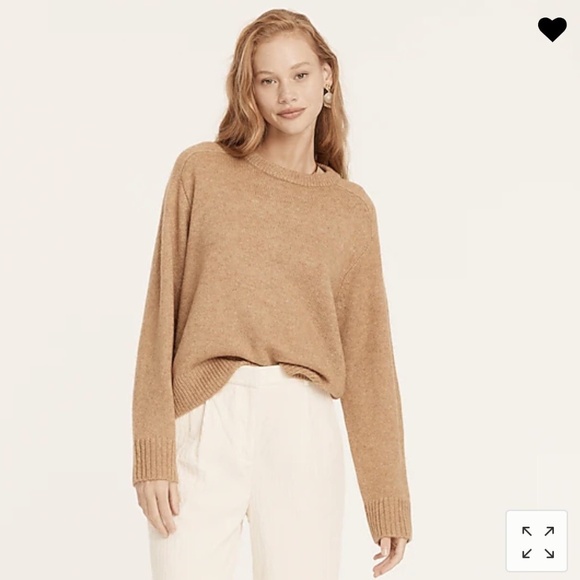 J.Crew Relaxed Saddle Sleeve Merino Wool Blend Crewneck Sweater - Picture 1 of 12